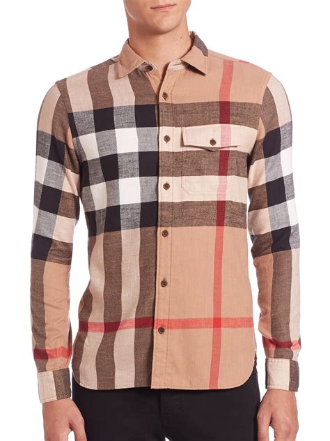 burberry checkered shirt fit